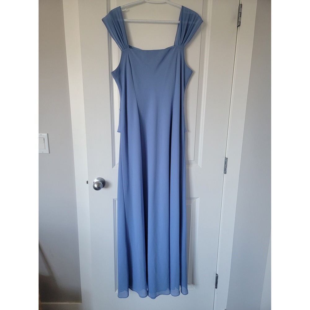 Linea Domani Vintage Elegant Dusty Blue Maxi Dressβ with Beaded Bodice - Picture 2 of 8